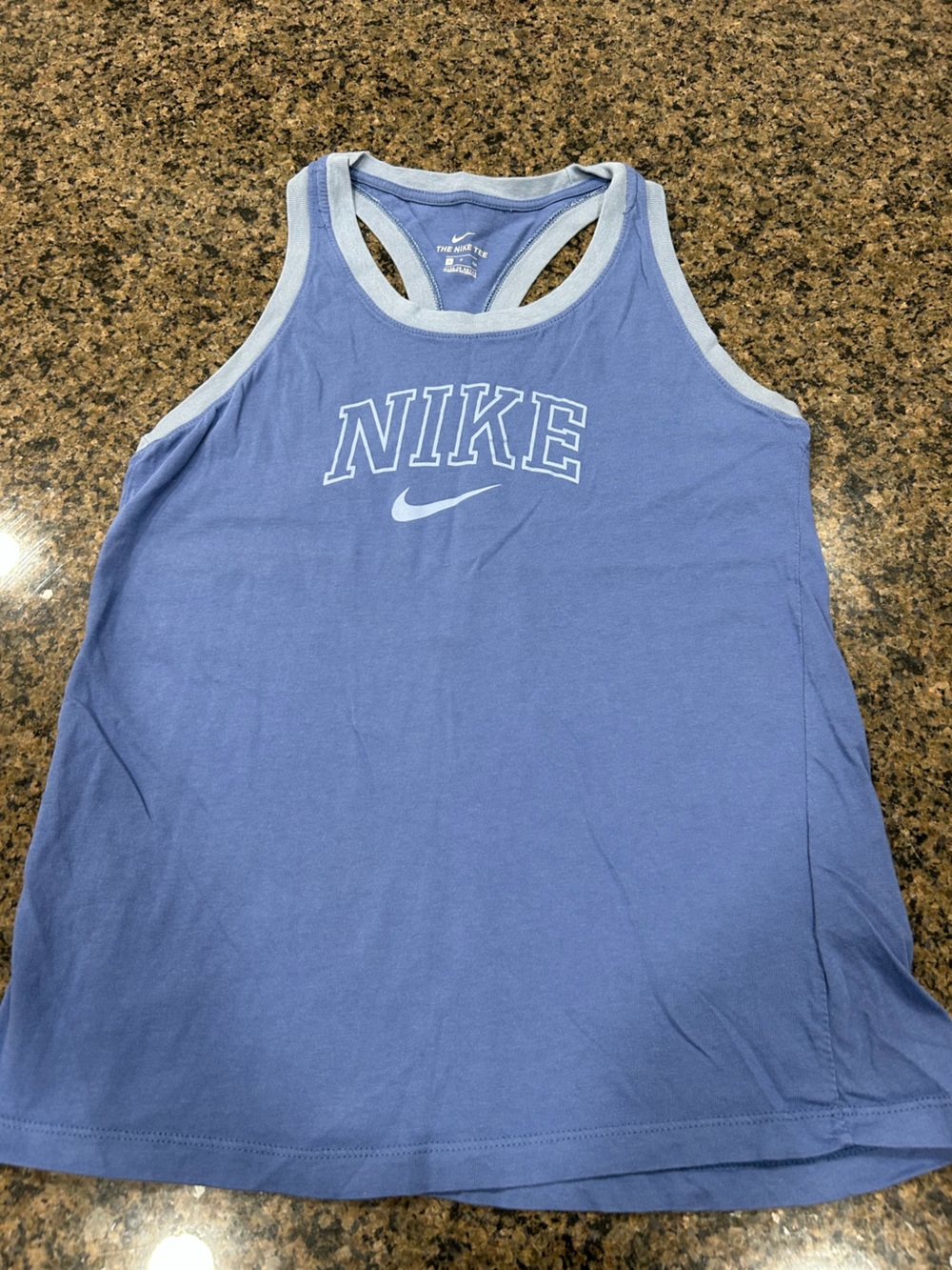 Nike Blue Racerback Tank with White Swoosh